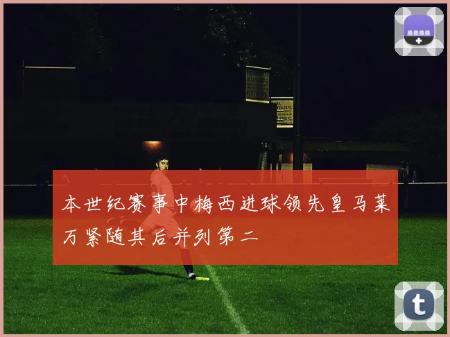 本世纪赛事中梅西进球领先皇马莱万紧随其后并列第二